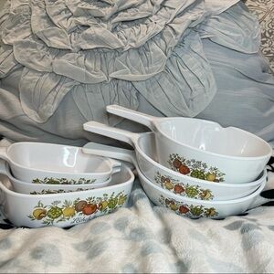 Corningware Vintage Spice of Life Pattern 6 Piece Set